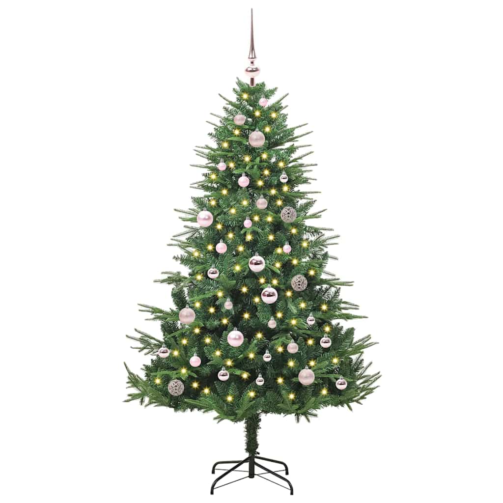 Artificial Pre-lit Kerstboom met Ballenset Groen 150 cm