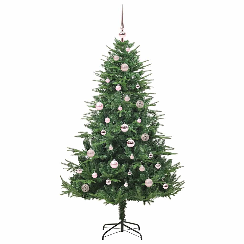 Artificial Pre-lit Kerstboom met Ballenset Groen 150 cm
