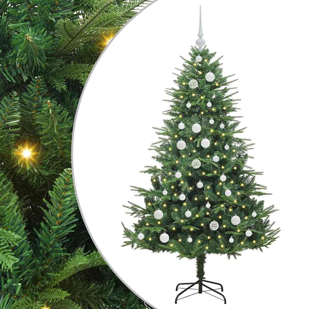 Artificial Pre-lit Kerstboom met Ballenset Groen 150 cm