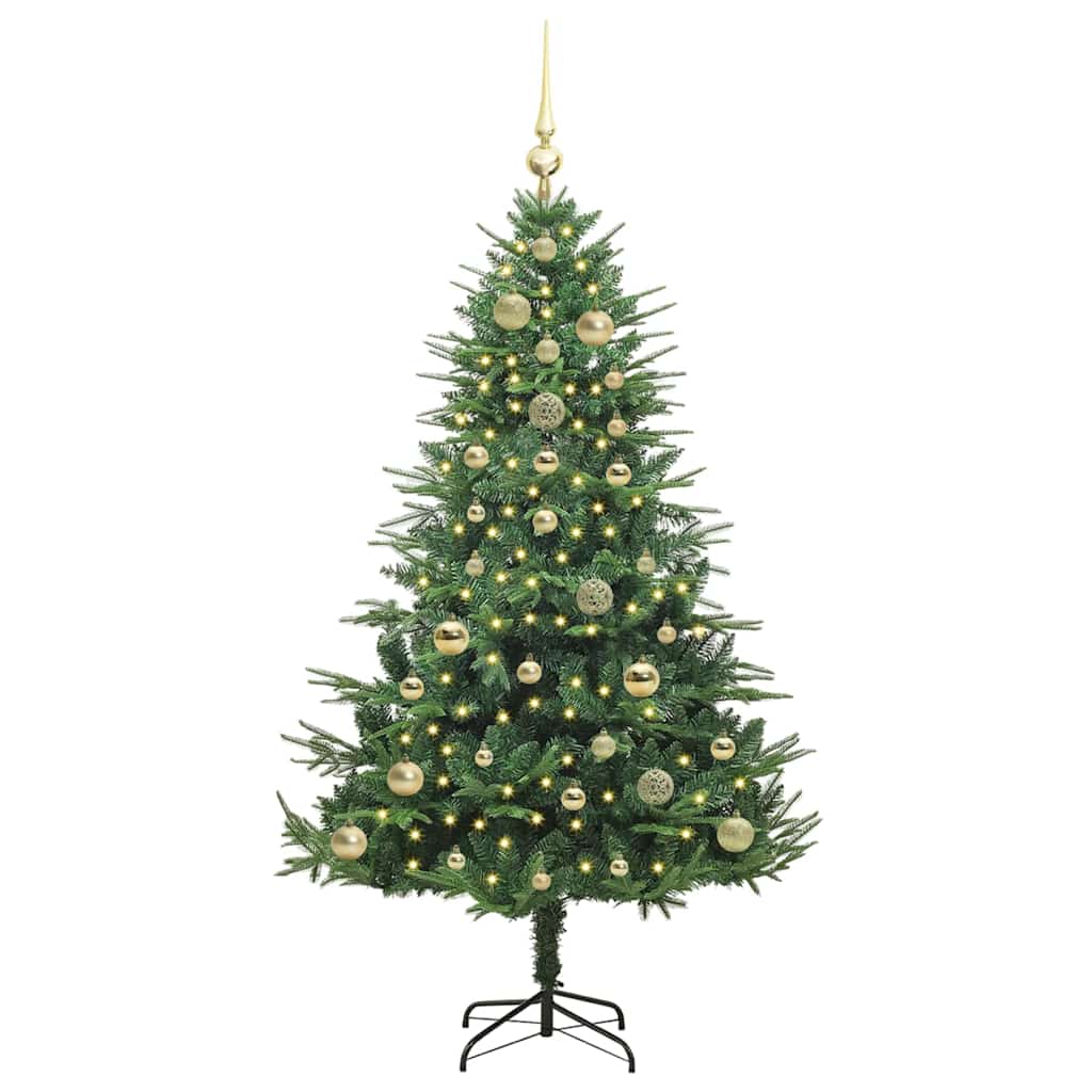 Artificial Pre-lit Kerstboom met Ballenset Groen 150 cm