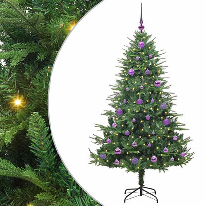 Artificial Pre-lit Kerstboom met Ballenset Groen 150 cm