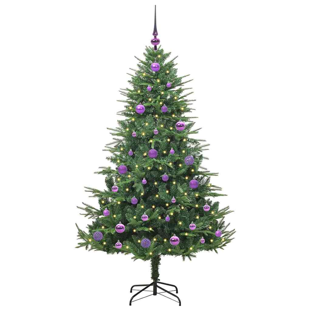 Artificial Pre-lit Kerstboom met Ballenset Groen 150 cm