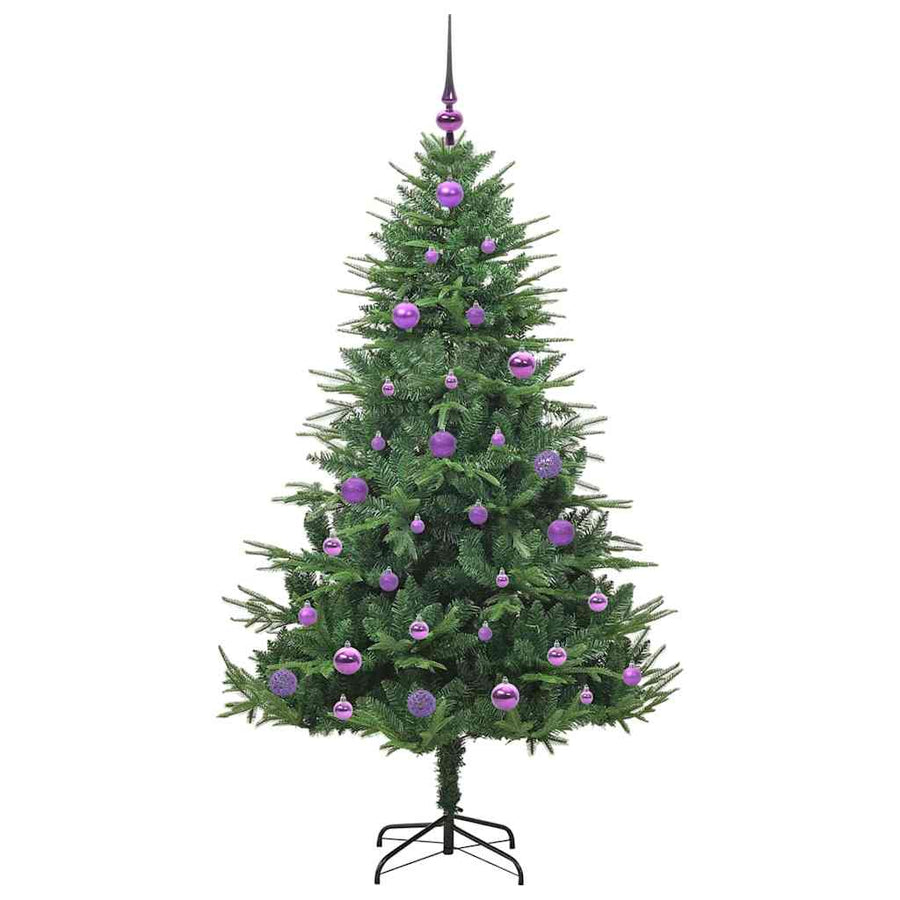 Artificial Pre-lit Kerstboom met Ballenset Groen 150 cm