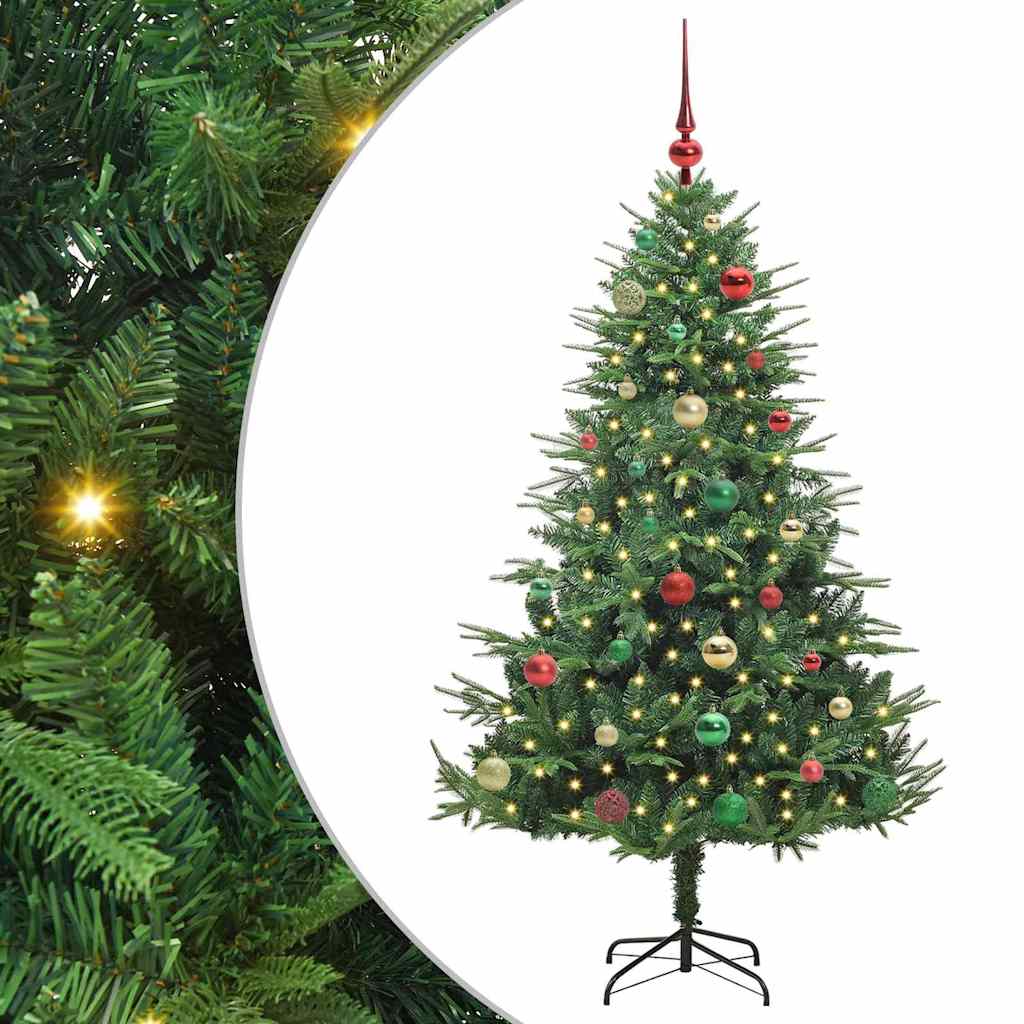 Artificial Pre-lit Kerstboom met Ballenset Groen 150 cm