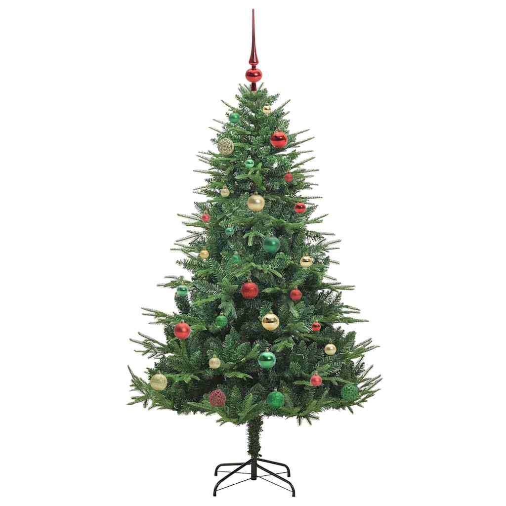 Artificial Pre-lit Kerstboom met Ballenset Groen 150 cm