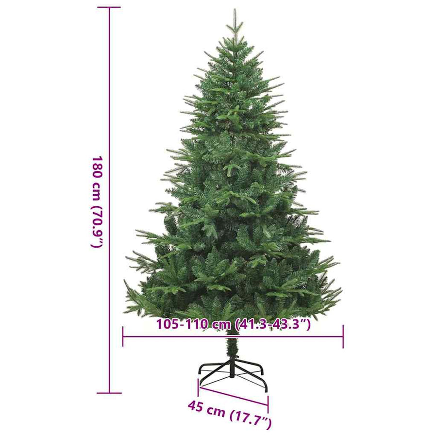 Kunstmatig Voorverlicht Kerstboom Groen 180 cm PVC en PE