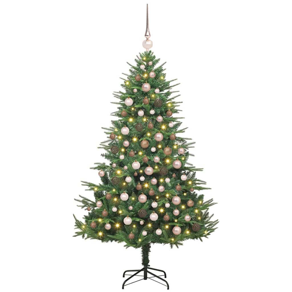 Artificial Pre-lit Kerstboom met Ballenset Groen 180 cm