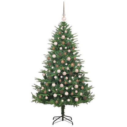 Artificial Pre-lit Kerstboom met Ballenset Groen 180 cm