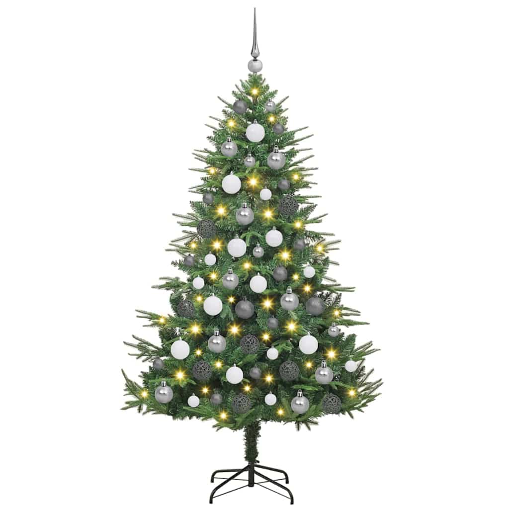 Artificial Pre-lit Kerstboom met Ballenset Groen 180 cm