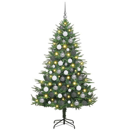 Artificial Pre-lit Kerstboom met Ballenset Groen 180 cm