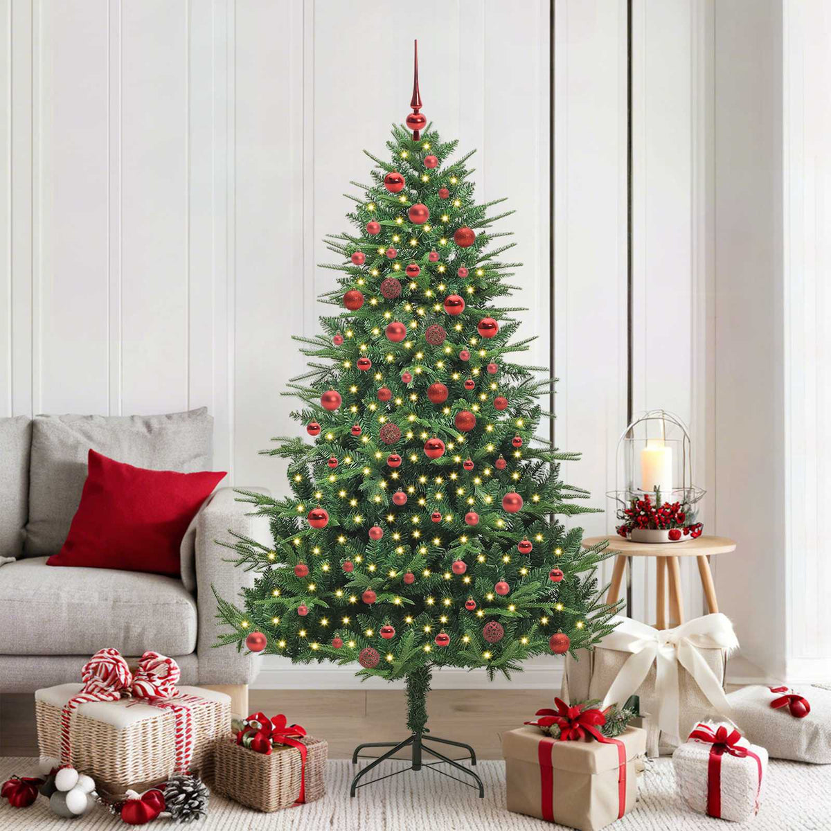 Artificial Pre-Lit Kerstboom Met Ballenset 180 Cm 180 x 110 cm