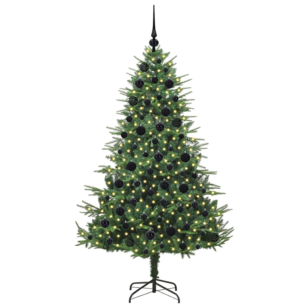 Artificial Pre-lit Kerstboom met Ballenset Groen 180 cm