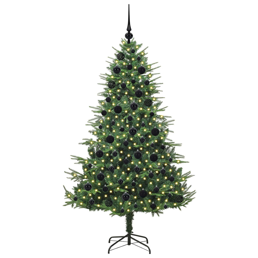 Artificial Pre-lit Kerstboom met Ballenset Groen 180 cm