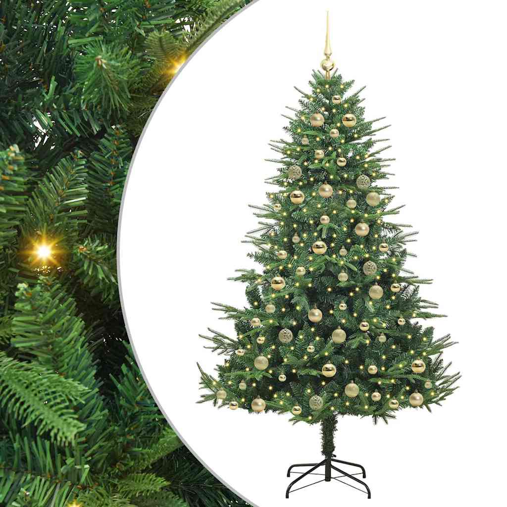 Artificial Pre-lit Kerstboom met Ballenset Groen 180 cm