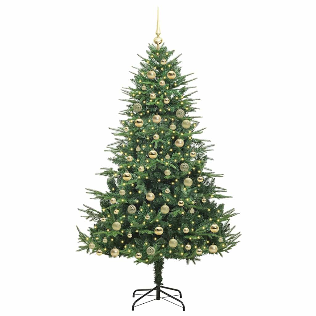 Artificial Pre-lit Kerstboom met Ballenset Groen 180 cm