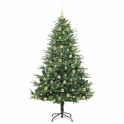 Artificial Pre-lit Kerstboom met Ballenset Groen 180 cm