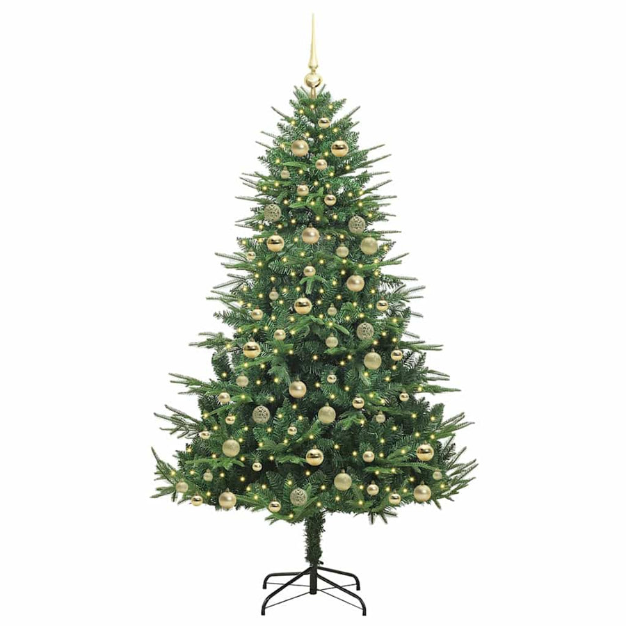 Artificial Pre-lit Kerstboom met Ballenset Groen 180 cm