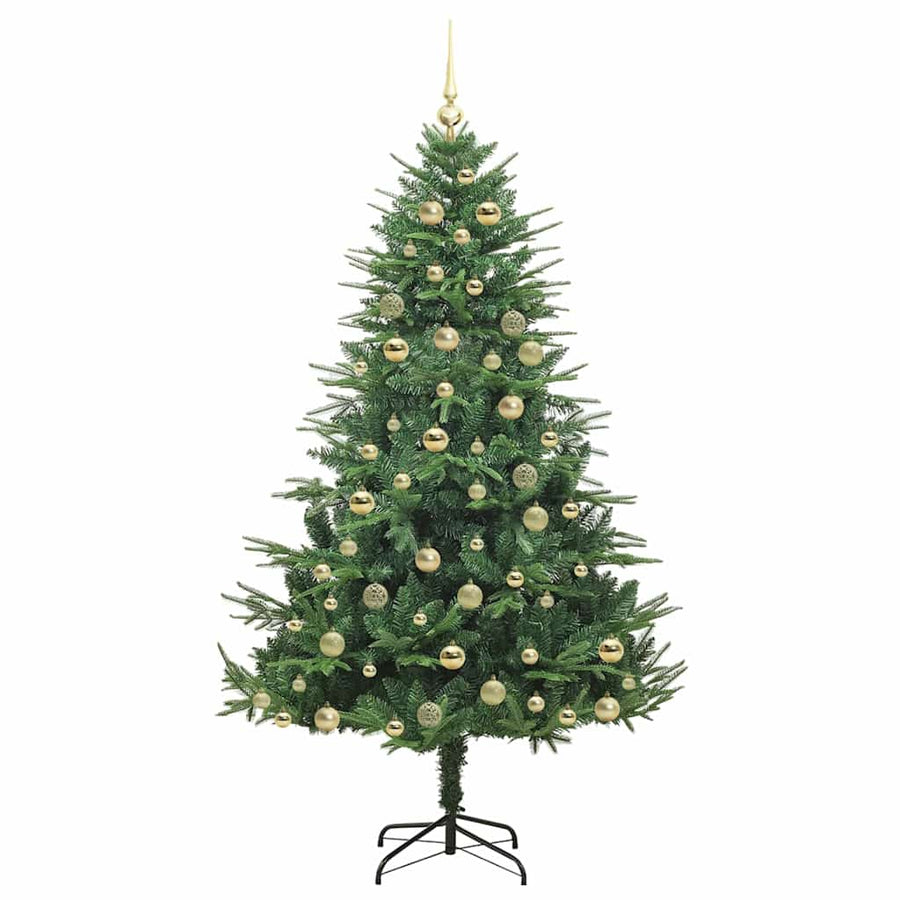 Artificial Pre-lit Kerstboom met Ballenset Groen 180 cm