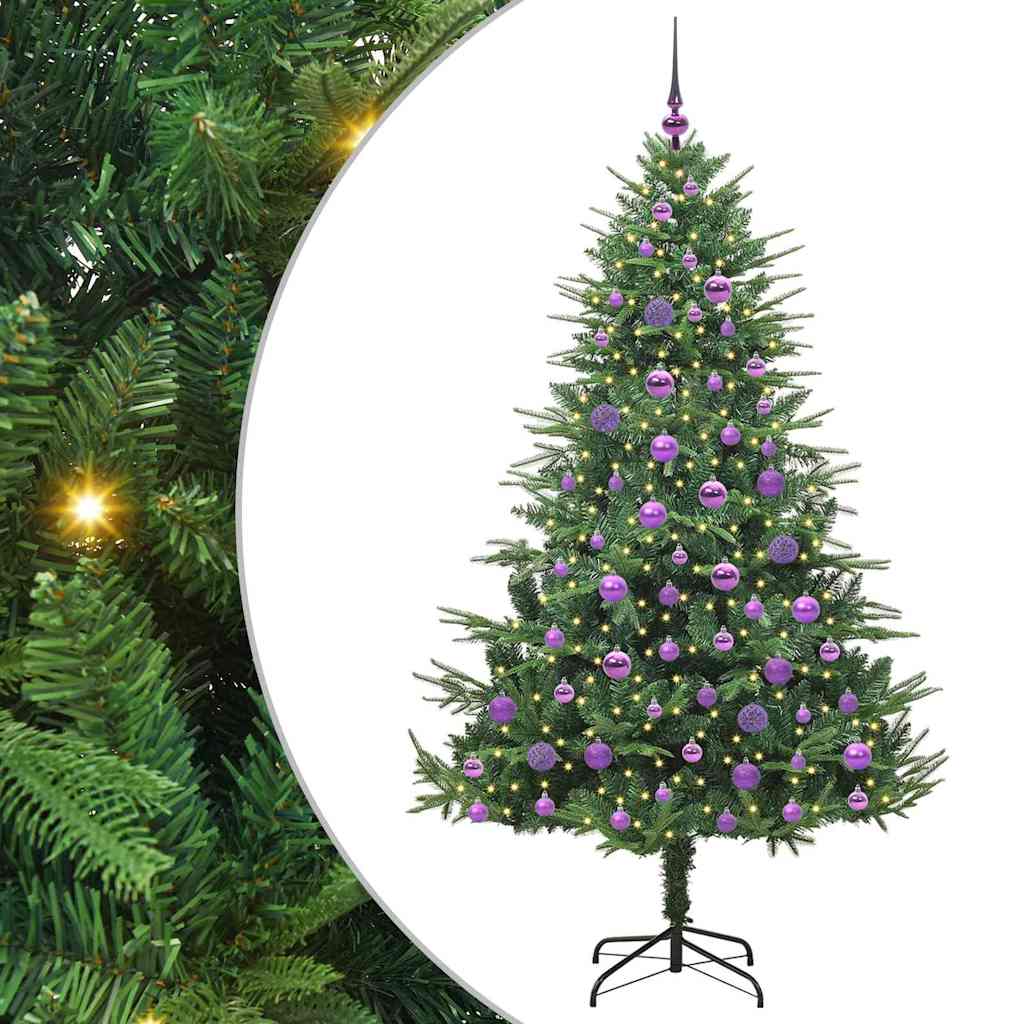 Artificial Pre-lit Kerstboom met Ballenset Groen 180 cm
