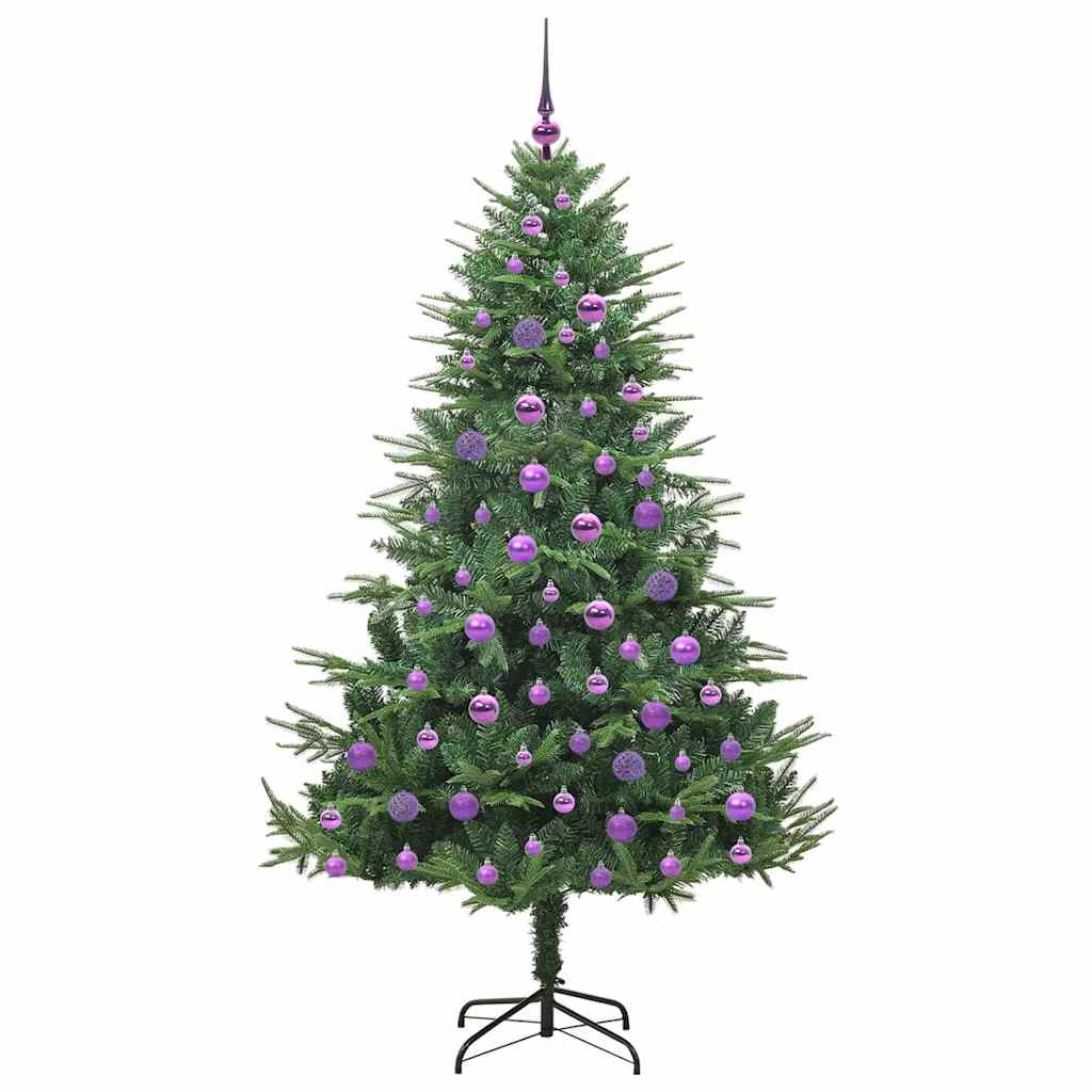 Artificial Pre-lit Kerstboom met Ballenset Groen 180 cm