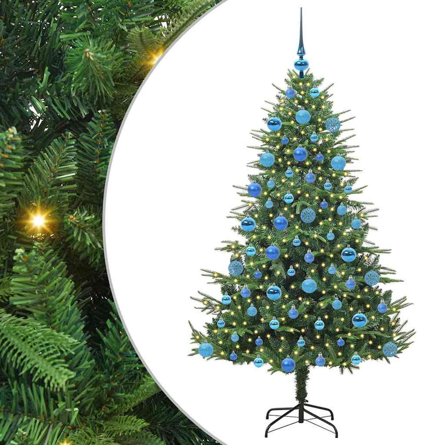 Artificial Pre-lit Kerstboom met Ballenset Groen 180 cm