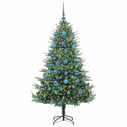 Artificial Pre-lit Kerstboom met Ballenset Groen 180 cm