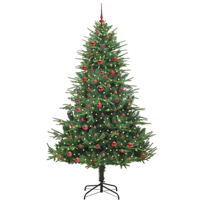 Artificial Pre-lit Kerstboom met Ballenset Groen 210 cm