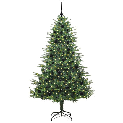 Artificial Pre-lit Kerstboom met Ballenset Groen 210 cm