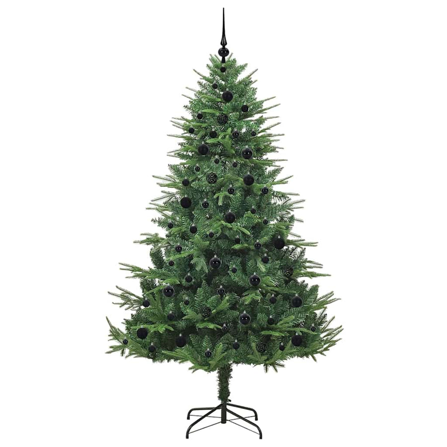 Artificial Pre-lit Kerstboom met Ballenset Groen 210 cm