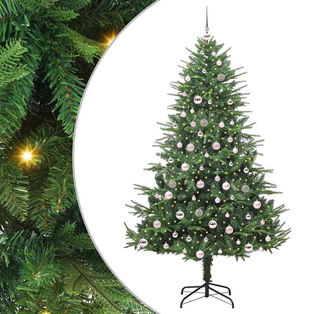 Artificial Pre-lit Kerstboom met Ballenset Groen 210 cm