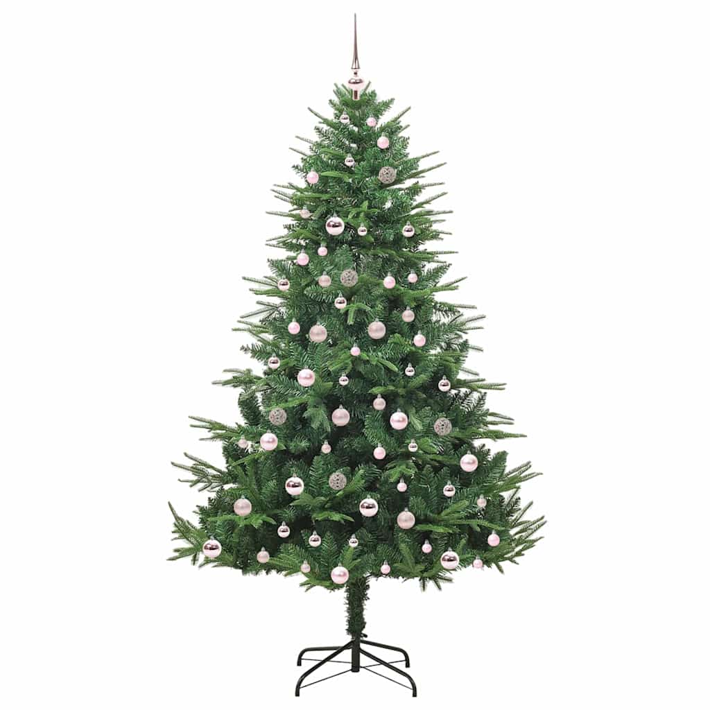 Artificial Pre-lit Kerstboom met Ballenset Groen 210 cm