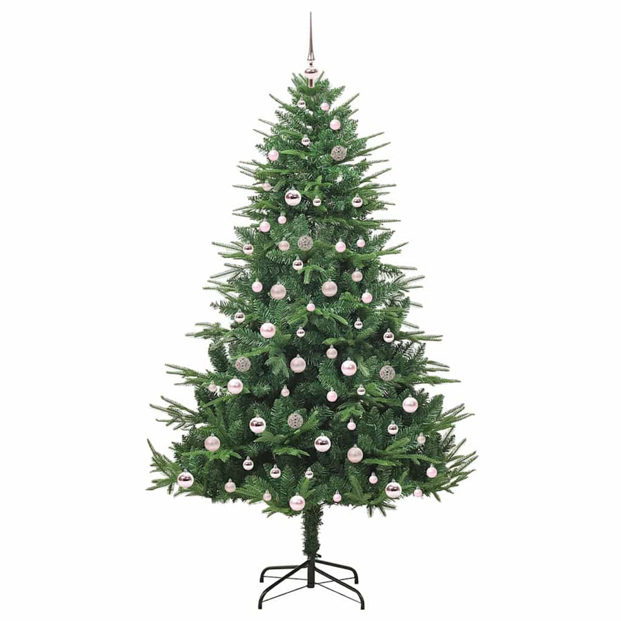 Artificial Pre-lit Kerstboom met Ballenset Groen 210 cm