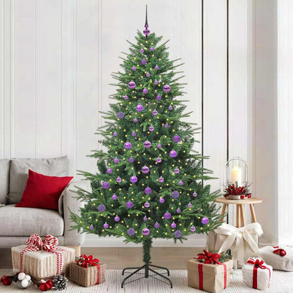 Artificial Pre-lit Kerstboom met Ballenset Groen 210 cm