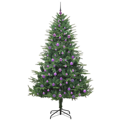 Artificial Pre-lit Kerstboom met Ballenset Groen 210 cm