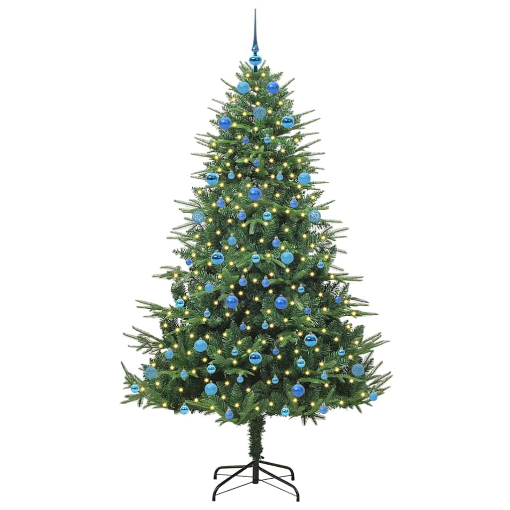 Artificial Pre-lit Kerstboom met Ballenset Groen 210 cm