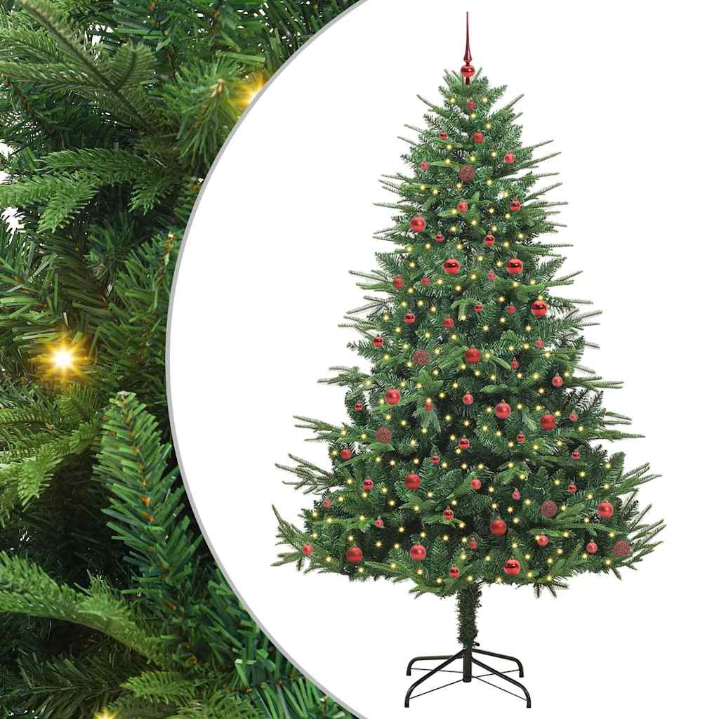 Artificial Pre-lit Kerstboom met Ballenset Groen 240 cm