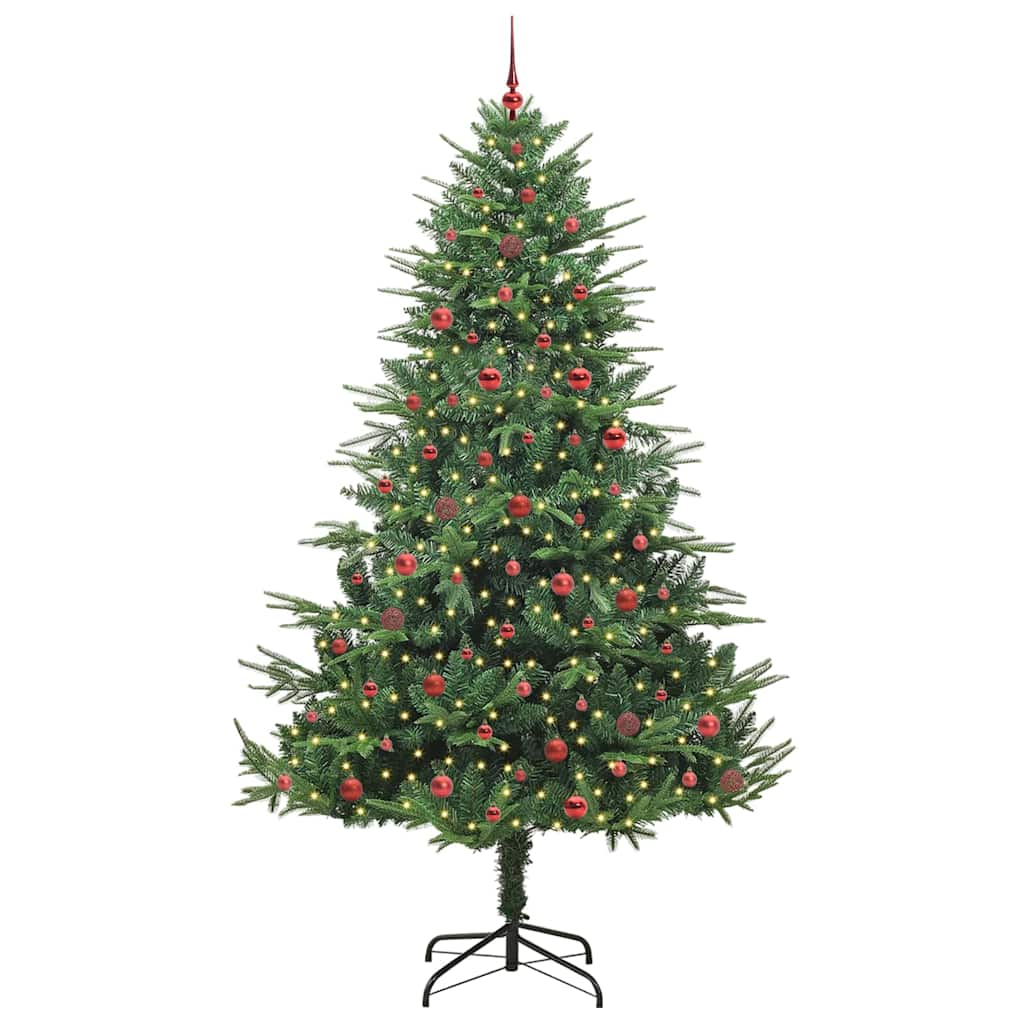Artificial Pre-lit Kerstboom met Ballenset Groen 240 cm
