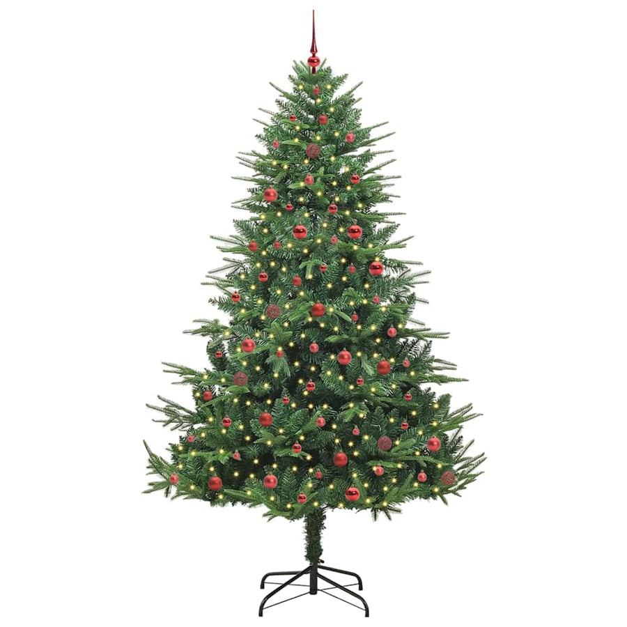 Artificial Pre-lit Kerstboom met Ballenset Groen 240 cm