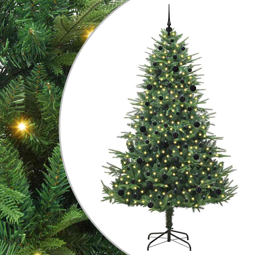Artificial Pre-lit Kerstboom met Ballenset Groen 240 cm