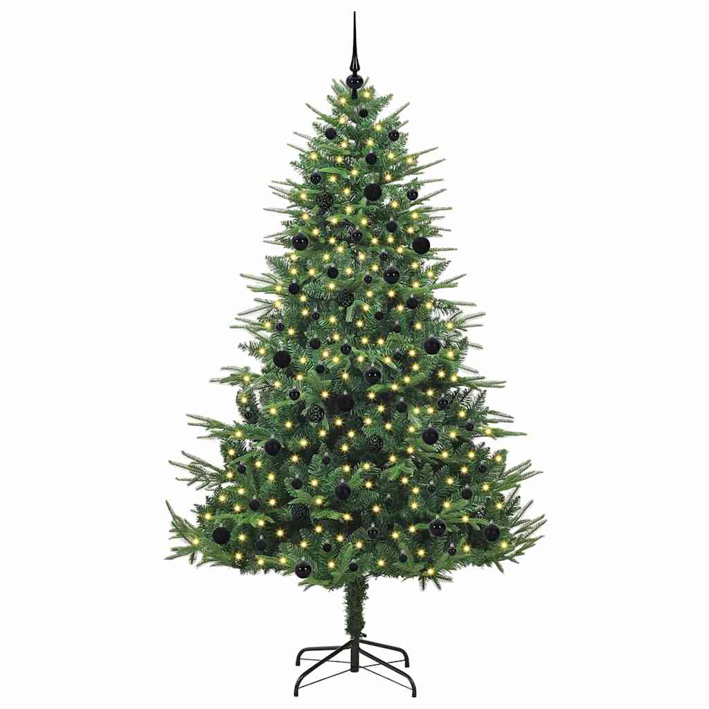 Artificial Pre-lit Kerstboom met Ballenset Groen 240 cm