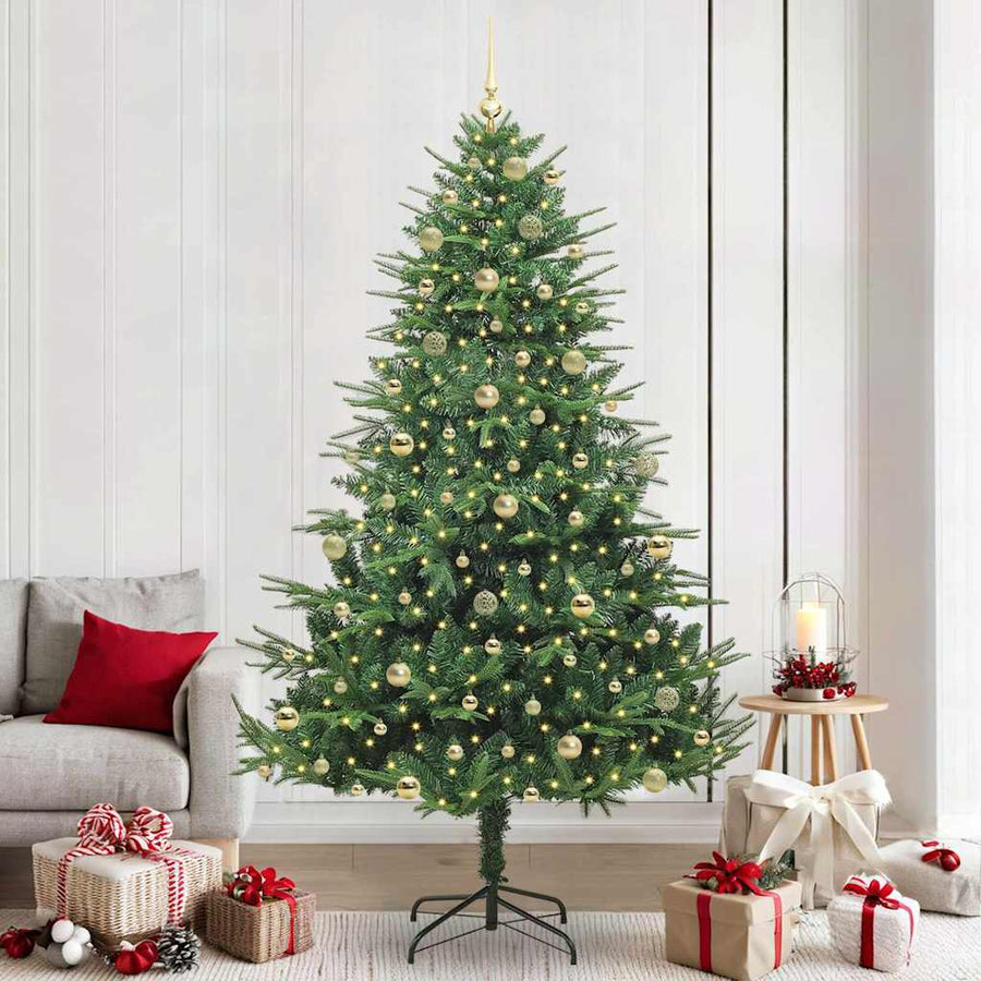 Artificial Pre-lit Kerstboom met Ballenset Groen 240 cm