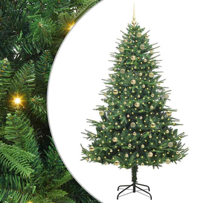 Artificial Pre-lit Kerstboom met Ballenset Groen 240 cm
