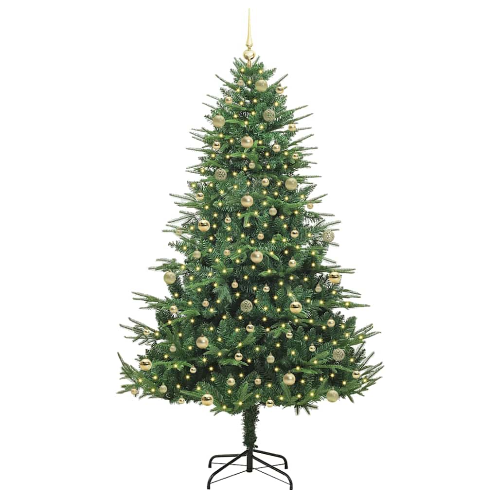 Artificial Pre-lit Kerstboom met Ballenset Groen 240 cm