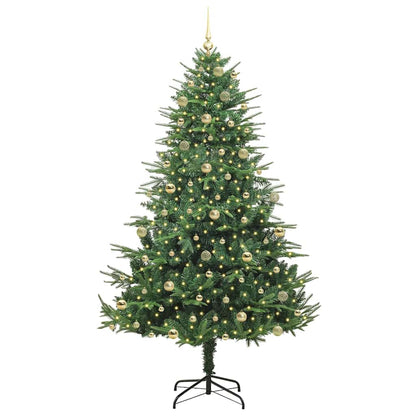 Artificial Pre-lit Kerstboom met Ballenset Groen 240 cm