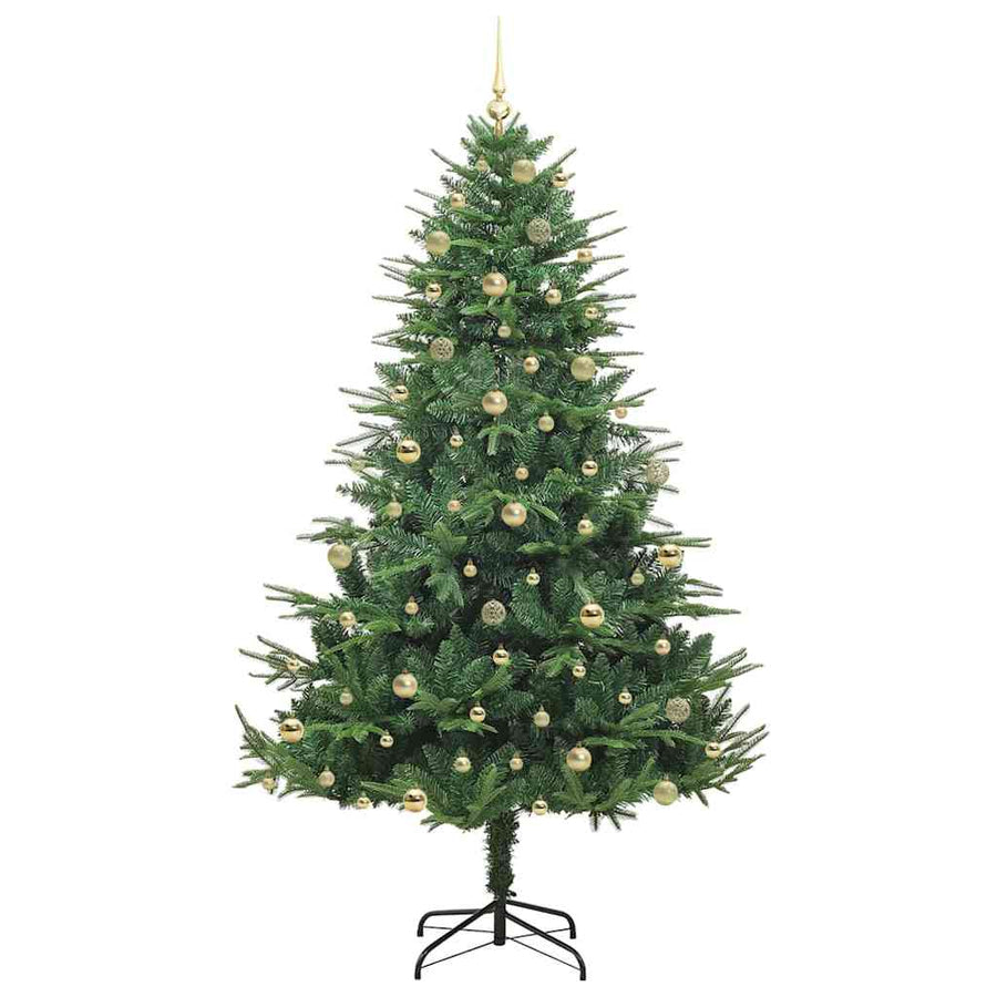 Artificial Pre-lit Kerstboom met Ballenset Groen 240 cm