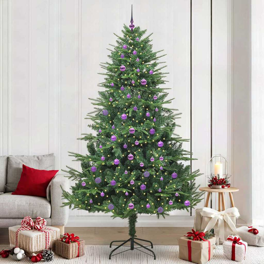 Artificial Pre-lit Kerstboom met Ballenset Groen 240 cm