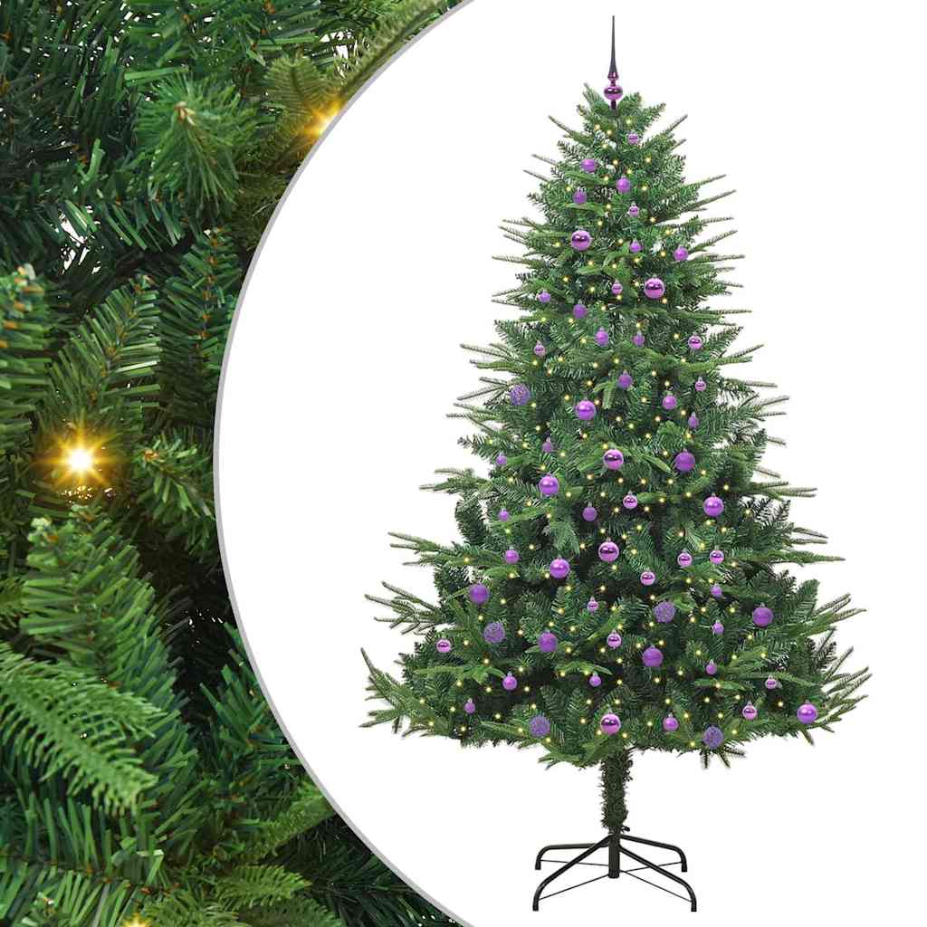Artificial Pre-lit Kerstboom met Ballenset Groen 240 cm