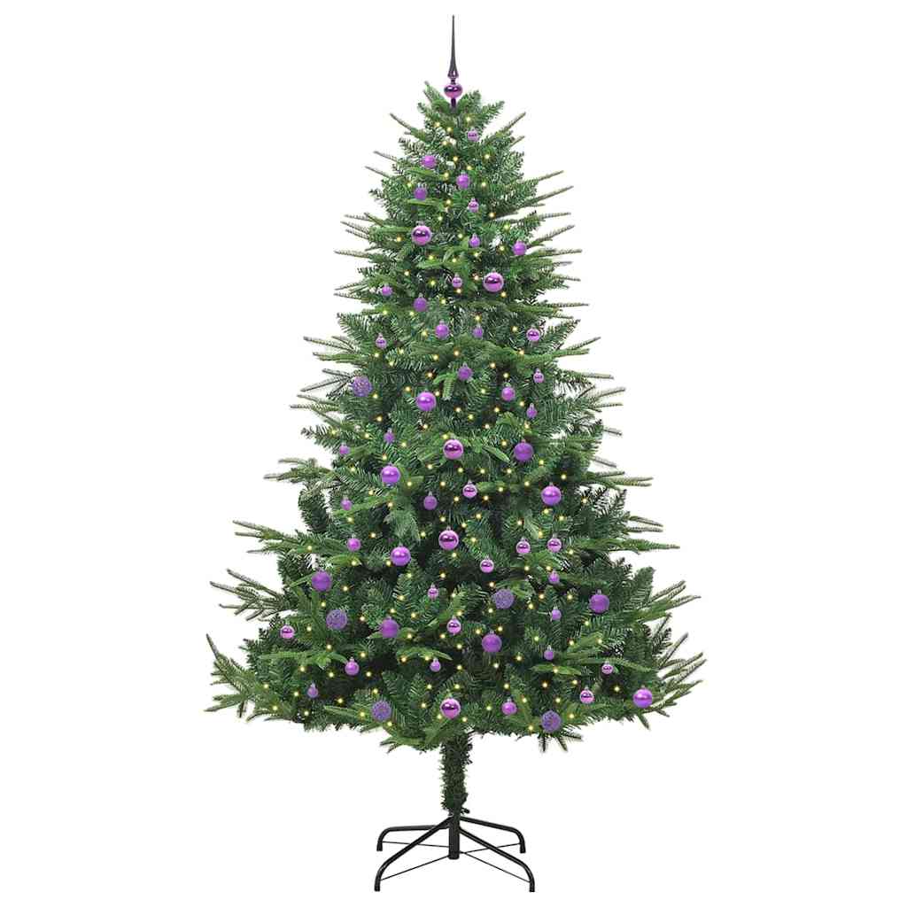 Artificial Pre-lit Kerstboom met Ballenset Groen 240 cm