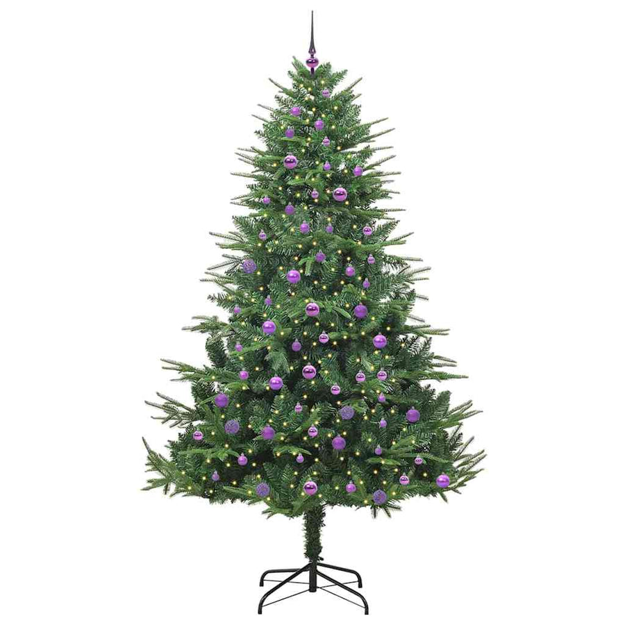 Artificial Pre-lit Kerstboom met Ballenset Groen 240 cm