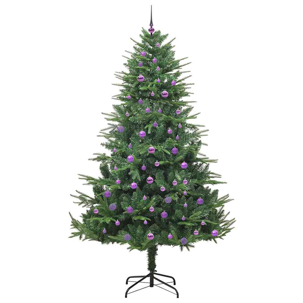 Artificial Pre-lit Kerstboom met Ballenset Groen 240 cm